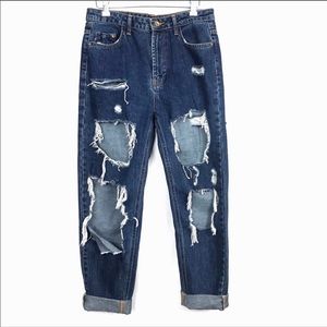 Zara Distressed Boyfriend Jeans